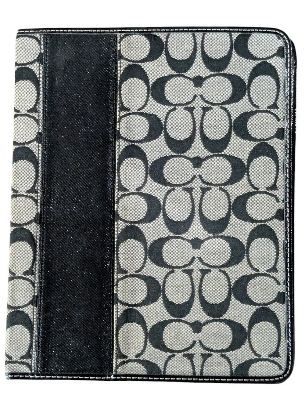 Vintage Coach Signature iPad 2/3/4 Tablet Folio Case Black & Gray